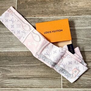 Louis Vuitton Light Pink and Gray Scarf